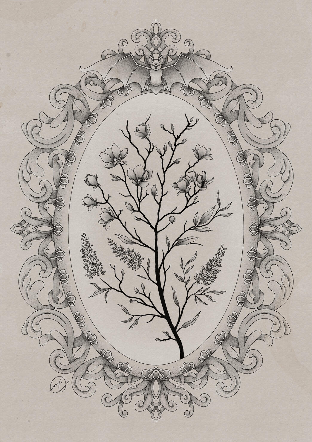 "Magnolia", 2026 digital 8.27 x 11.69"